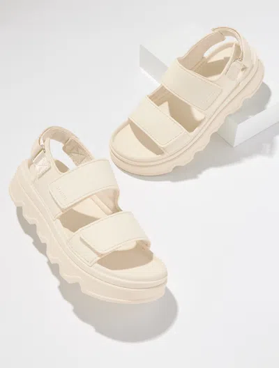 Sorel Â¢ Leather Sunchase Sandals - Chalk/sea Salt - 9m Talbots