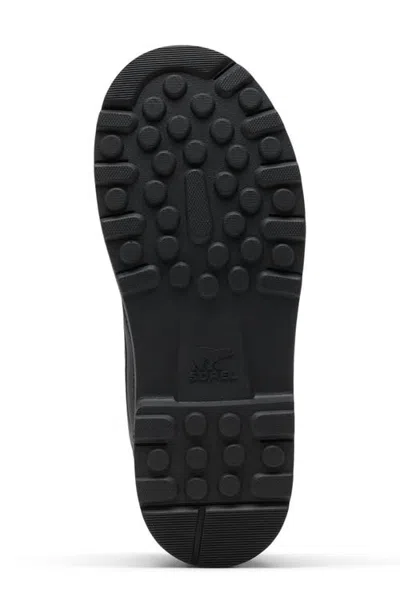 Sorel Ambler Fireside Faux Shearling Lined Chukka Waterproof Leather Boot In Black/dark Stone