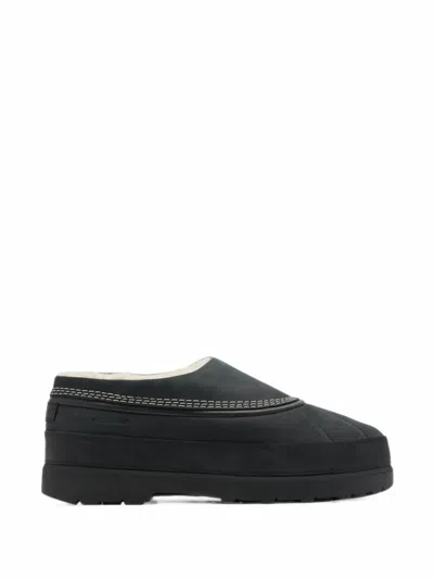Sorel Ambler Suede Contrast-stitch Mules In Black