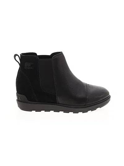 Pre-owned Sorel Ankle Boots In Black