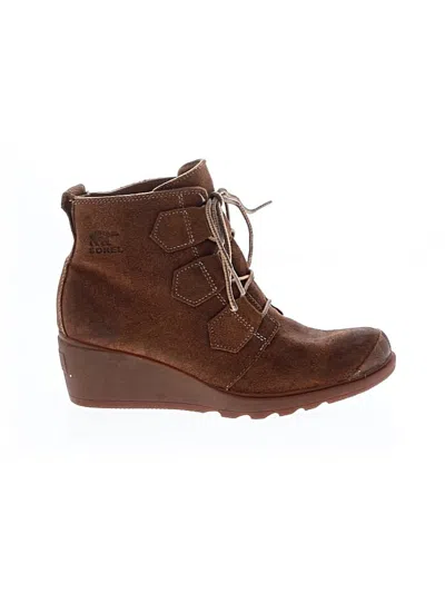 Pre-owned Sorel Ankle Boots In Brown
