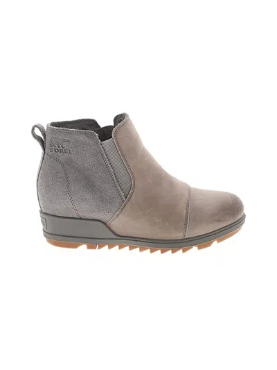 Pre-owned Sorel Ankle Boots In Gray