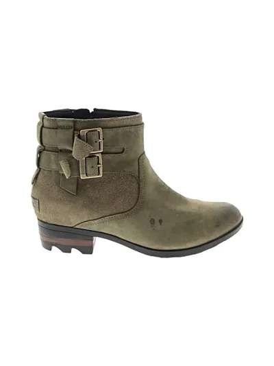 Pre-owned Sorel Ankle Boots In Green