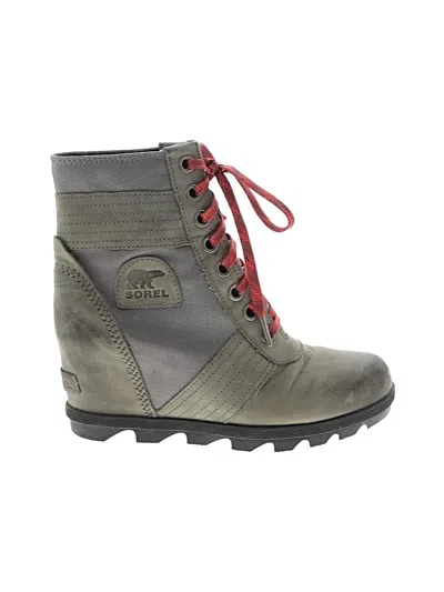 Pre-owned Sorel Ankle Boots In Green