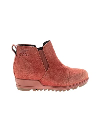 Pre-owned Sorel Ankle Boots In Red