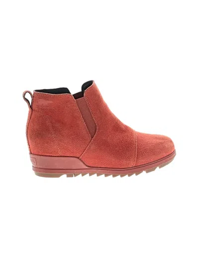 Pre-owned Sorel Ankle Boots In Red