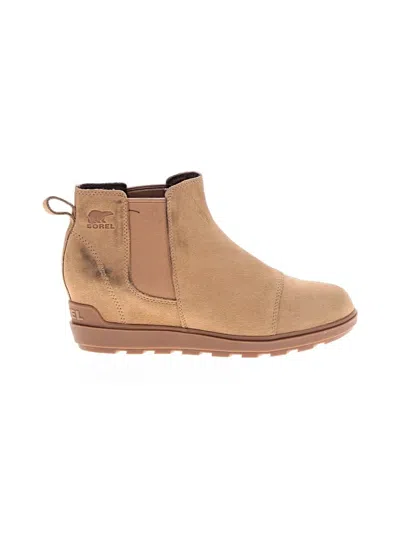Pre-owned Sorel Ankle Boots In Tan