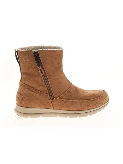 Pre-owned Sorel Ankle Boots In Tan