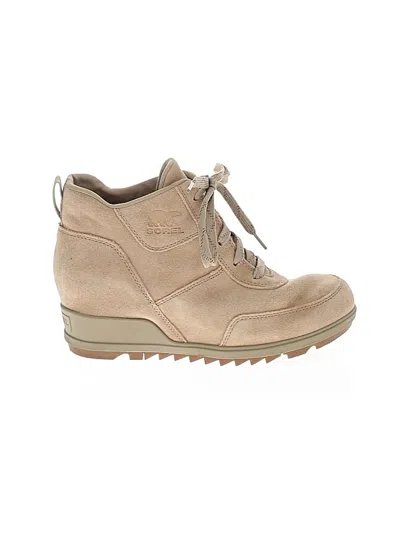 Pre-owned Sorel Ankle Boots In Tan
