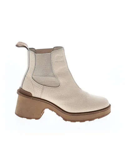 Pre-owned Sorel Ankle Boots In White