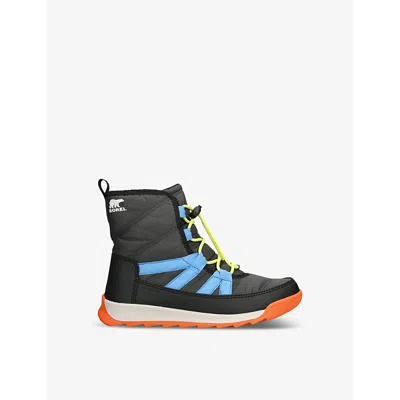Sorel Kids' Youth Whitney Ii Lace-up Nylon Snow Boots In Black/comb