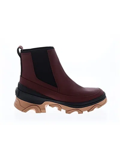 Pre-owned Sorel Boots In Burgundy