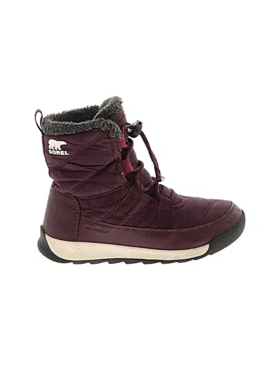 Pre-owned Sorel Kids' Boots In Burgundy