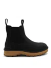Sorel Black Leather Chelsea Boots In Black