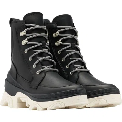 Sorel Brex 1951211-010 Women's Us 6 Black Leather Lace Up Combat Boots Eee3675