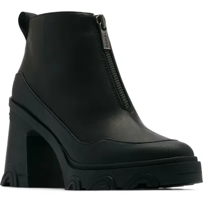 Sorel Brex™ Bold Waterproof Front Zip Bootie In Black/black