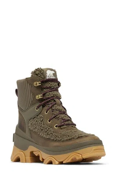 Sorel Brex™ Faux Shearling Lace-up Boot In Green