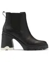 Sorel Brex Womens Leather Block Heel Chelsea Boots