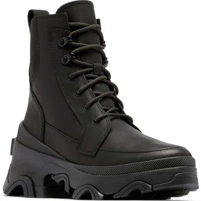 Sorel Brex™ Lace-up Waterproof Bootie In Black/jet