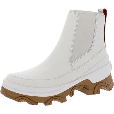Sorel Brex Womens Leather Block Heel Chelsea Boots In Multi