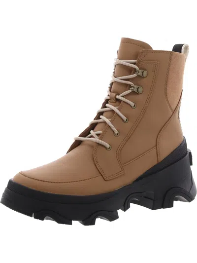 Sorel Brex Womens Leather Waterproof Ankle Boots In Multi