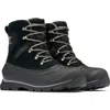 Sorel Buxton Waterproof Snow Boot In Black/ Quarry