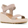 Sorel Cameron Wedge Espadrille Sandal In Crushed Clay/gum