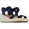 Sorel Cameron Wedge Espadrille Sandal In Nocturnal/gum 17