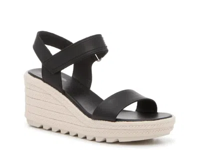 Sorel Cameron Wedge Sandal In Black