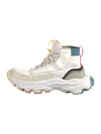 Pre-owned Sorel Canvas Chunky Sneakers In White