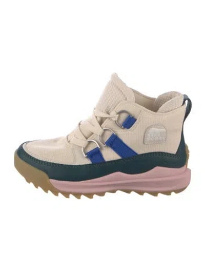 Pre-owned Sorel Canvas Colorblock Pattern Chunky Sneakers In Neutral