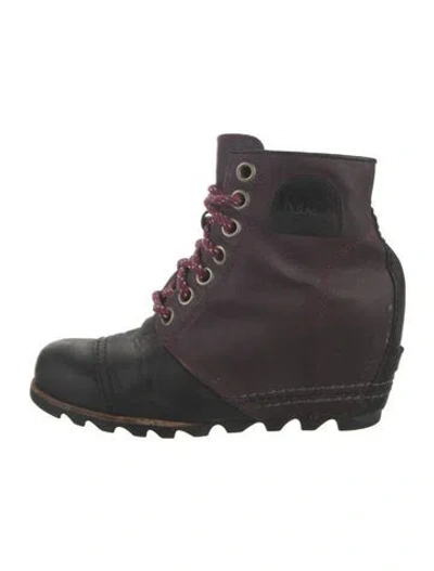 Pre-owned Sorel Canvas Lace-up Boots In Brown
