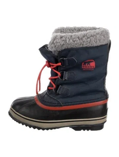 Pre-owned Sorel Canvas Patterned Lace-up Boots In Multi