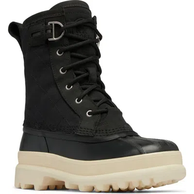 Sorel Caribou Royal Waterproof Canvas Boot In Black