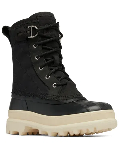 Sorel Caribou Royal Waterproof Canvas Boot In Black