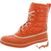 Sorel Caribou Royal Womens Round Toe Lace Up Waterproof & Weather Resistant In Orange