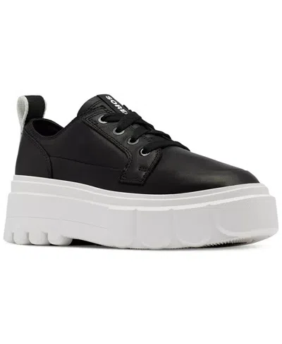 Sorel Caribou X Sneakers Women's 8.5 Black Leather Platform Casual Shoes Zpo3335
