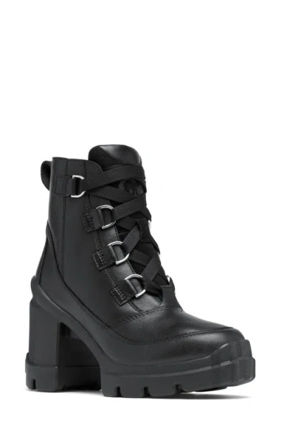 SOREL SOREL CARIBOU X WATERPROOF LACE-UP BLOCK HEEL BOOTIE