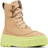 Sorel Caribou Leather Lace-up Boots In Canoe/tippet