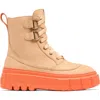 Sorel Caribou X Waterproof Leather Lace-up Boot In Ceramic/optimized Orange