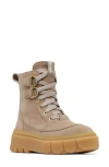 Sorel Caribou X Waterproof Leather Lace-up Boot In Omega Taupe/sea Salt
