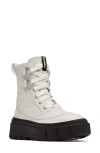 Sorel Caribou X Waterproof Leather Lace-up Boot In Sea Salt/black