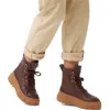 Sorel Caribou X Waterproof Leather Lace-up Boot In Tobacco/gum 10