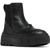 Sorel Caribou X Waterproof Platform Chelsea Boot In Black/black