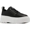Sorel Caribou X Waterproof Platform Sneaker In Black/sea Salt