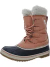 SOREL CARNIVAL WOMENS LEATHER MID-CALF WINTER & SNOW BOOTS