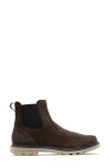 Sorel Carson Waterproof Chelsea Boot In Blackened Brown/khaki Ii