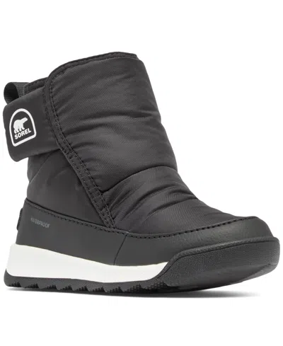 Sorel Kids' Whitney Ii Plus Snow Boot In Black,sea Salt