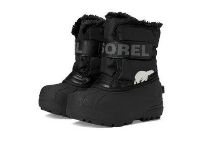 Sorel Childrens Snow Commander (toddler/little Kid) Kids Shoes Black/charcoal : 12 Little Kid M, Synthetic In Multi