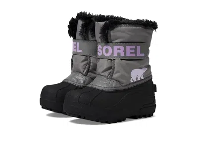 Sorel Childrens Snow Commander (toddler/little Kid) Kids Shoes Chrome Grey/euphoric Lilac : 10 Toddler M, 